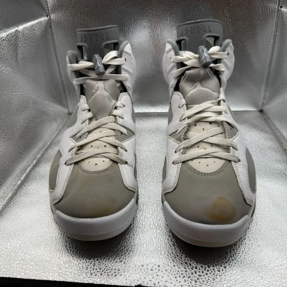 Size 12 Jordan 6 Retro‎ Low Cool Gray White Mens Basketball Shoes CT8529-100
